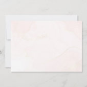 Blush Pink Rose Floral First Holy Communion Photo 招待状 (裏面)