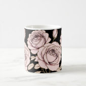 Blush Pink Rose Floral Mug コーヒーマグカップ (中央)