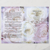 Blush Pink Rose Funeral Program template (裏面)