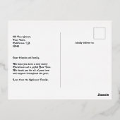 Blush Pink & Rose Gold Cozy Vibes Retro Christmas 箔シーズンポストカード (裏面)