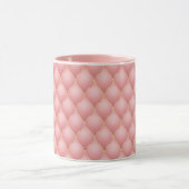 Blush Pink Rose Gold Diamond Tufted Coffes Mug マグカップ (中央)