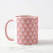 Blush Pink Rose Gold Diamond Tufted Coffes Mug マグカップ (左)