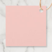 Blush Pink Rose Gold Sweet 16 Birthday Thank You フェイバータグ (裏面)