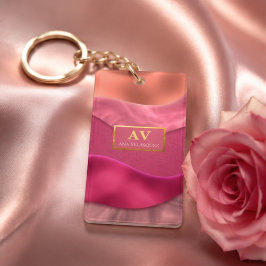 Blush Pink Rose Mauve Abstract Feminine Luxury キーホルダー