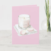 Blush pink rose petals candle カード (正面)