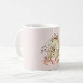 Blush Pink Rose Petals Floral Bag コーヒーマグカップ (正面左)