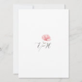 Blush Pink Rose Save the Date Card セーブザデート (裏面)