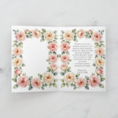 Blush Pink Rose Watercolor Wedding Congratulations カード (内部)