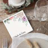 Blush Pink Rose Wedding Cocktail Napkin スタンダードカクテルナプキン