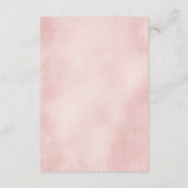 Blush Pink Rose Wedding Details Enclosure Card エンクロージャーカード (裏面)