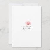 Blush Pink Rose Wedding Invitation 招待状 (裏面)