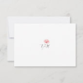 Blush Pink Rose Wedding RSVP Card (裏面)