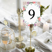 Blush Pink Rose Wedding Table Number Card テーブルナンバー