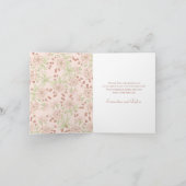 Blush Pink Rose Wedding Thank You Cards Photo 招待状 (内部)
