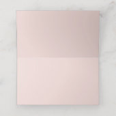 Blush Pink Roses Floral Gold Quinceañera Birthday プレイスカード (内部開封)