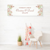 Blush Pink Roses Wedding Banner 横断幕 (インサイチュ)