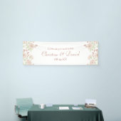Blush Pink Roses Wedding Banner 横断幕 (トレードショー)