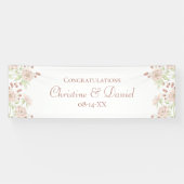 Blush Pink Roses Wedding Banner 横断幕 (横)