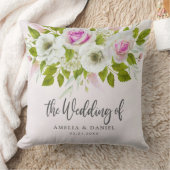 Blush Pink Roses Wedding Decor Gift クッション (ブランケット)