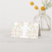 Blush Pink Roses Wedding Place Card プレイスカード (裏面)