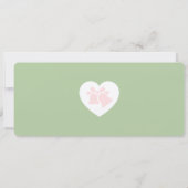 Blush Pink & Sage Green Boarding Pass Wedding 招待状 (裏面)