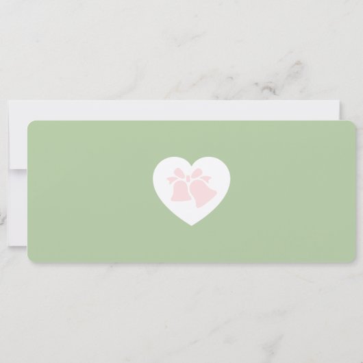 Blush Pink & Sage Green Boarding Pass Wedding 招待状 (裏面)