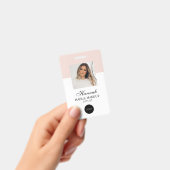 Blush Pink Script Logo Hair Photo Makeup Badge バッジ (手持ち)