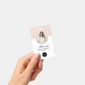 Blush Pink Script Logo Hair Photo Makeup Badge バッジ (手持ち)