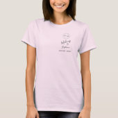 Blush Pink Script Logo Makeup Staff  Tシャツ (正面)