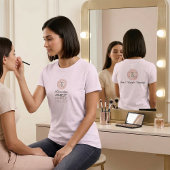 Blush Pink Script Logo Makeup Staff Tシャツ