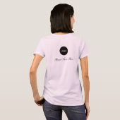 Blush Pink Script Logo Makeup Staff  Tシャツ (裏面フル)