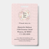 Blush Pink Script Logo Photo バッジ (裏面)