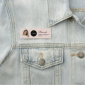 Blush Pink Script Logo Photo Hair Makeup 名札 (インサイチュ)