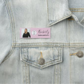 Blush Pink Script Logo Photo Lash Artist 名札 (インサイチュ)