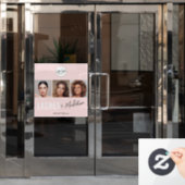 Blush Pink Script Logo Photo Lashes Studio ウィンドウサイン (オフィスドア)