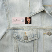 Blush Pink Script Logo Photo Makeup  名札 (インサイチュ)