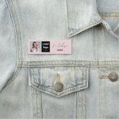 Blush Pink Script Logo Photo Makeup  名札 (インサイチュ)