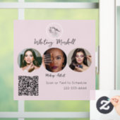 Blush Pink Script Logo Photo Makeup Artist ウィンドウサイン (ホーム)