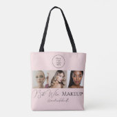Blush Pink Script Logo Photo Makeup Studio Tote  トートバッグ (裏面)