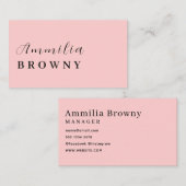 Blush Pink Script | Minimalist Modern Elegant  名刺 (正面/裏面)