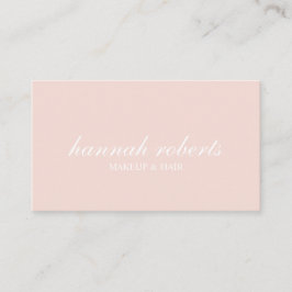 Blush Pink Script Social QR Code Photo Hair Makeup 名刺
