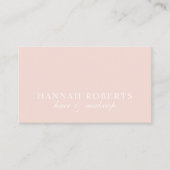 Blush Pink Script Social QR Code Photo Hair Makeup 名刺 (正面)