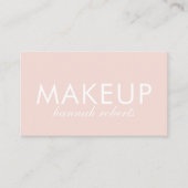Blush Pink Script Social QR Code Photo Makeup 名刺 (正面)