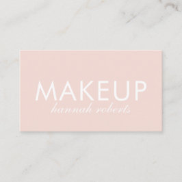 Blush Pink Script Social QR Code Photo Makeup 名刺