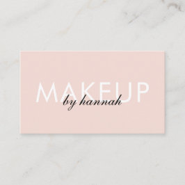 Blush Pink Script Social QR Code Photo Makeup 名刺