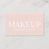 Blush Pink Script Social QR Code Photo Makeup 名刺 (正面)