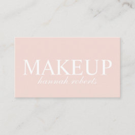 Blush Pink Script Social QR Code Photo Makeup 名刺