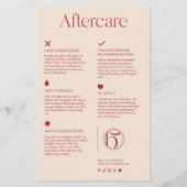 Blush Pink Service Aftercare Skincare Flyer チラシ (正面)