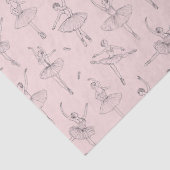 Blush Pink & Silver Ballerina Pattern 薄葉紙 (詳細)