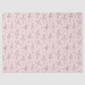 Blush Pink & Silver Ballerina Pattern 薄葉紙 (正面)